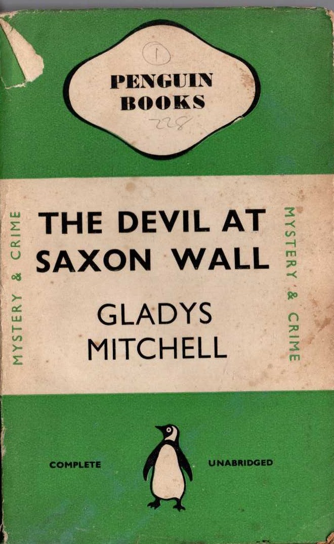 Gladys Mitchell  THE DEVIL AT SAXON WALL front book cover image