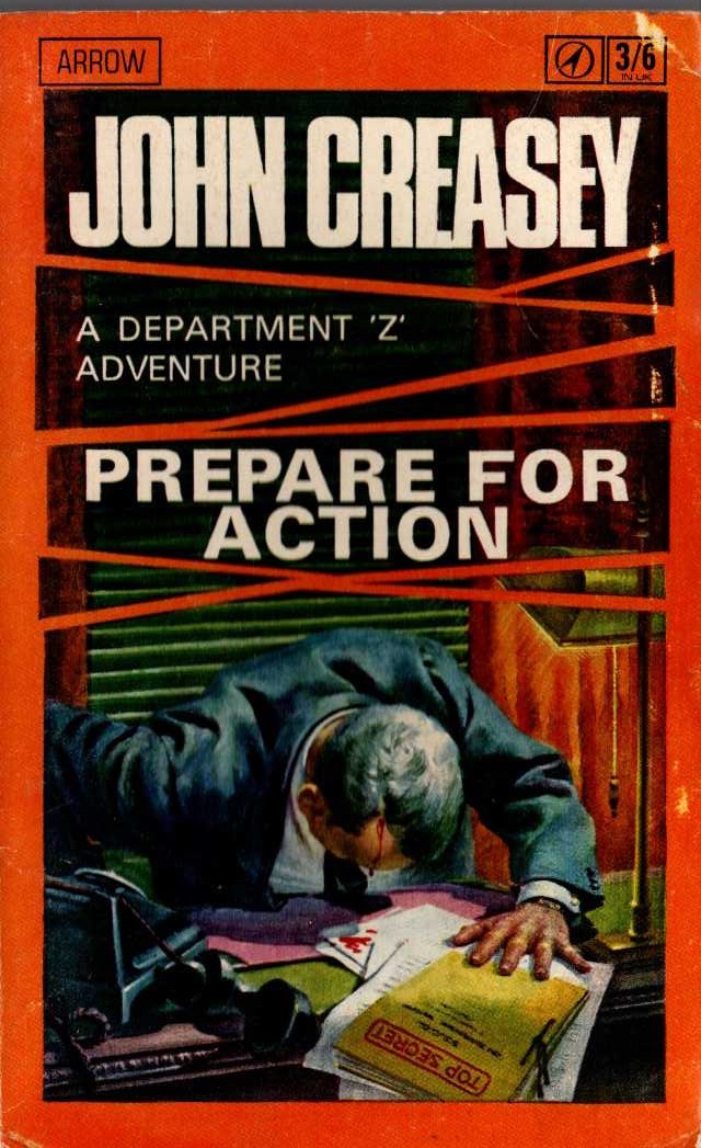 John Creasey  PREPARE FOR ACTION front book cover image