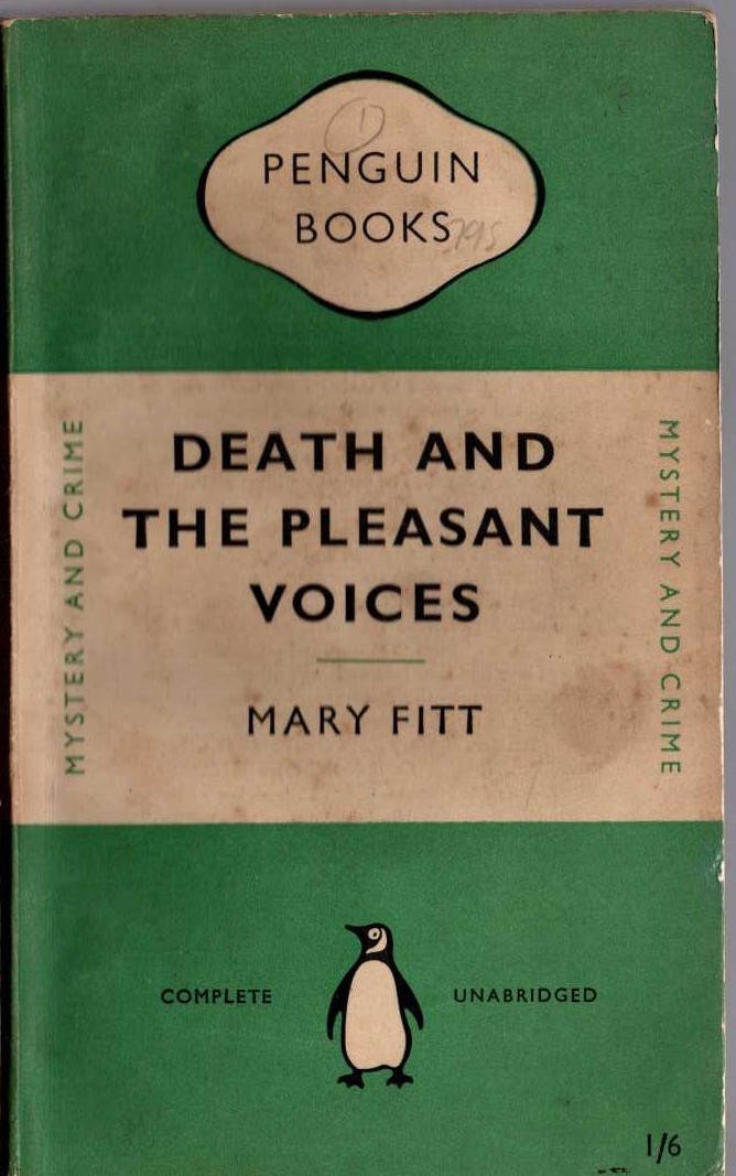 Mary Fitt  DEATH AND THE PLEASANT VOICES front book cover image