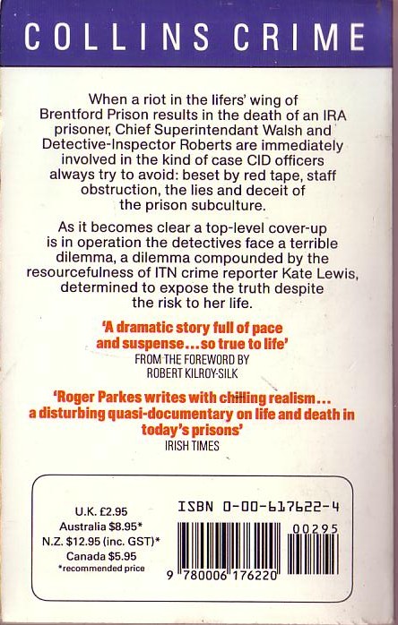 Roger Parkes  RIOT magnified rear book cover image
