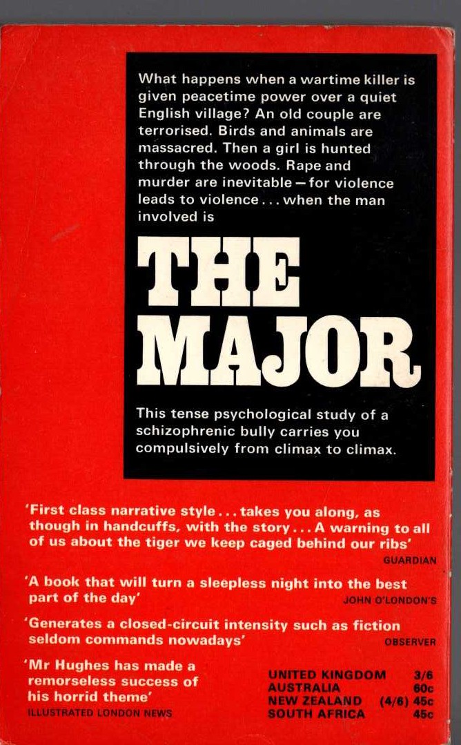 David Hughes  THE MAJOR magnified rear book cover image