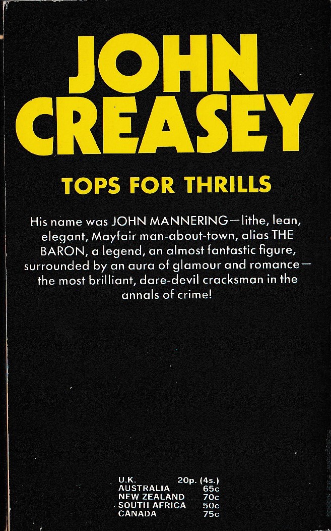 Anthony Morton  VERSUS THE BARON magnified rear book cover image