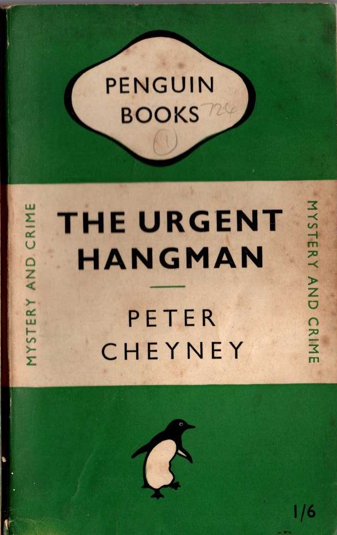 Peter Cheyney  THE URGENT HANGMAN front book cover image