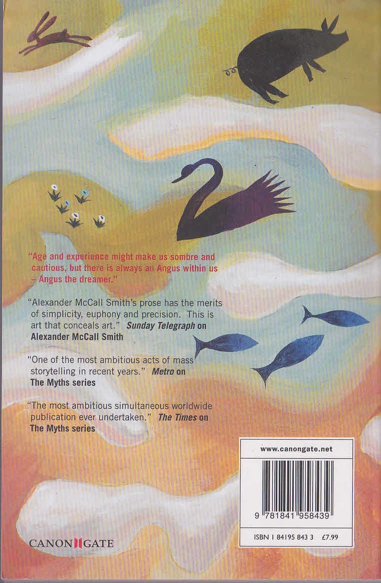 Alexander McCall Smith  DREAM ANGUS magnified rear book cover image