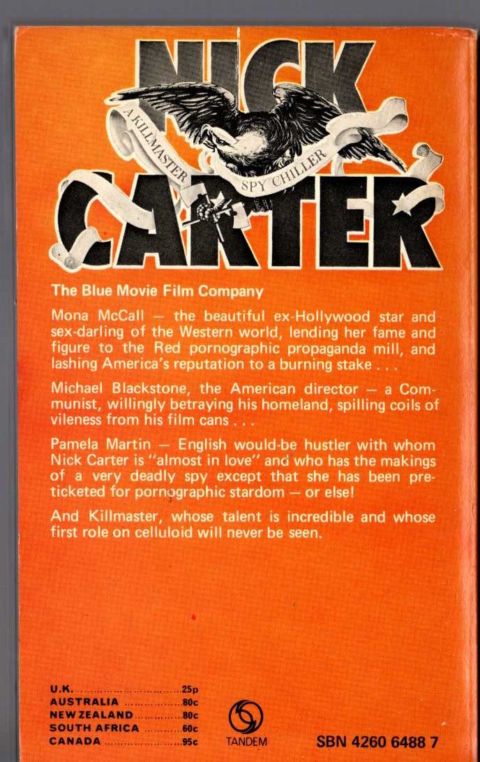 Nick Carter  THE DEVIL'S COCKPIT magnified rear book cover image