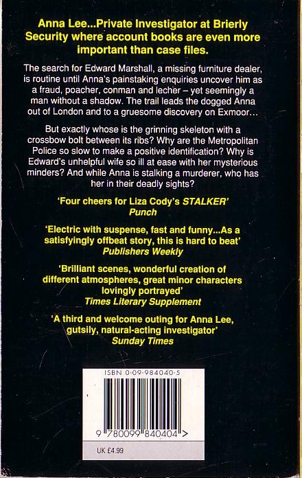 Liza Cody  STALKER (TV tie-in) magnified rear book cover image