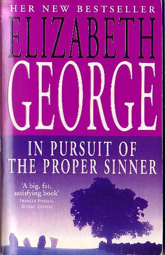 Elizabeth George  IN PURSUIT OF THE PROPER SINNER front book cover image