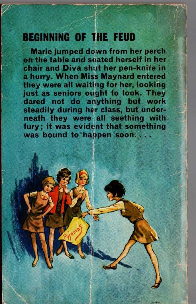 Elinor M. Brent-Dyer  THE RIVALS OF THE CHALET SCHOOL magnified rear book cover image