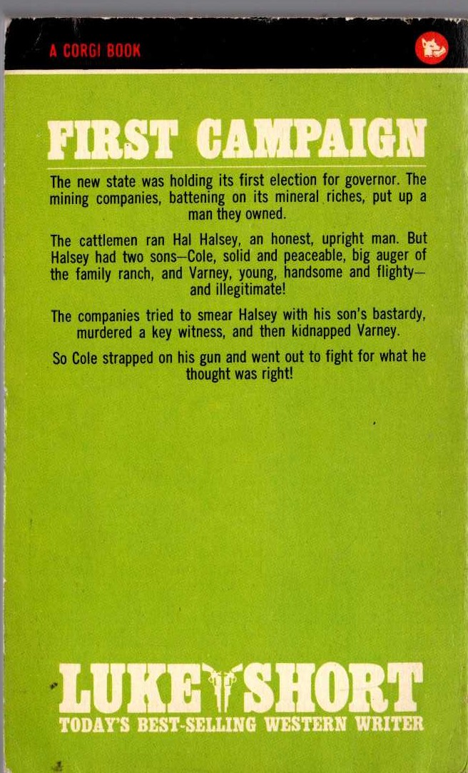 Luke Short  FIRST CAMPAIGN magnified rear book cover image