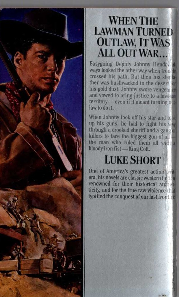 Luke Short  KING COLT magnified rear book cover image