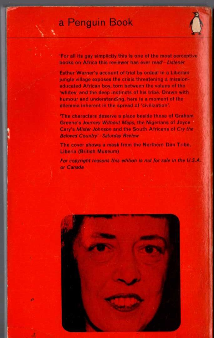 Esther Warner  TRIAL BY SASSWOOD magnified rear book cover image