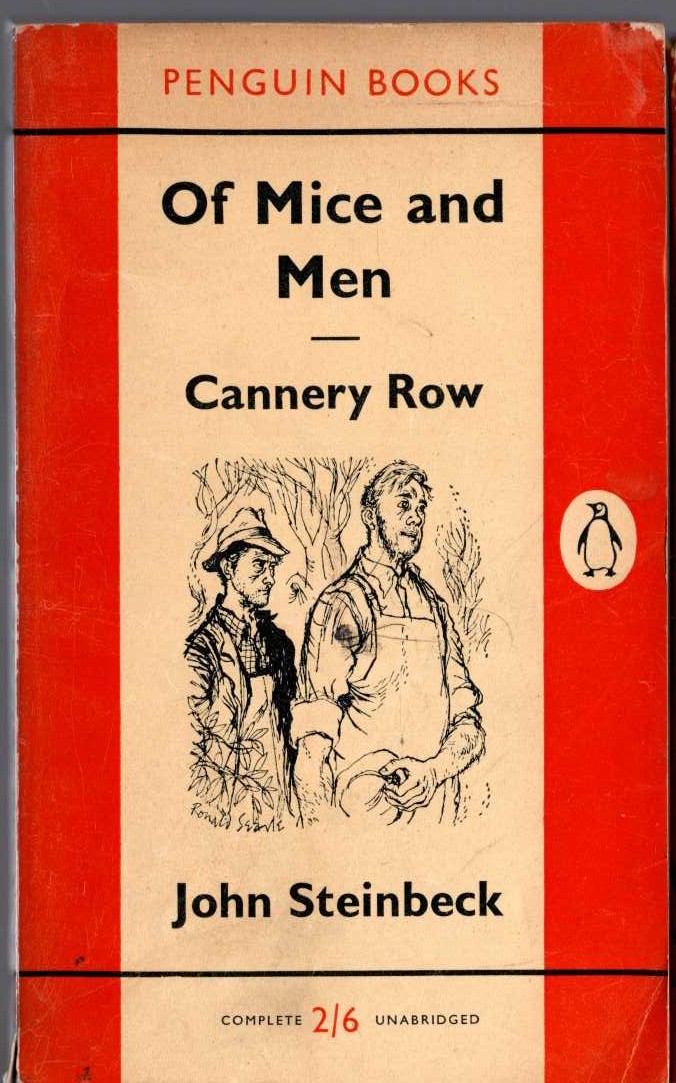 John Steinbeck  OF MICE AND MEN and CANNERY ROW front book cover image