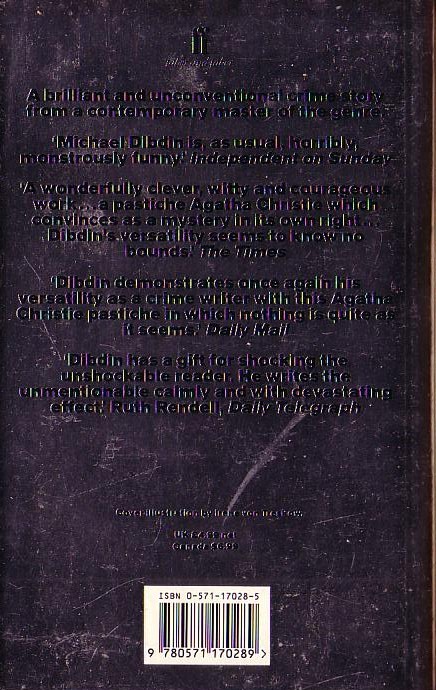 Michael Dibdin  THE DYING OF THE LIGHT magnified rear book cover image