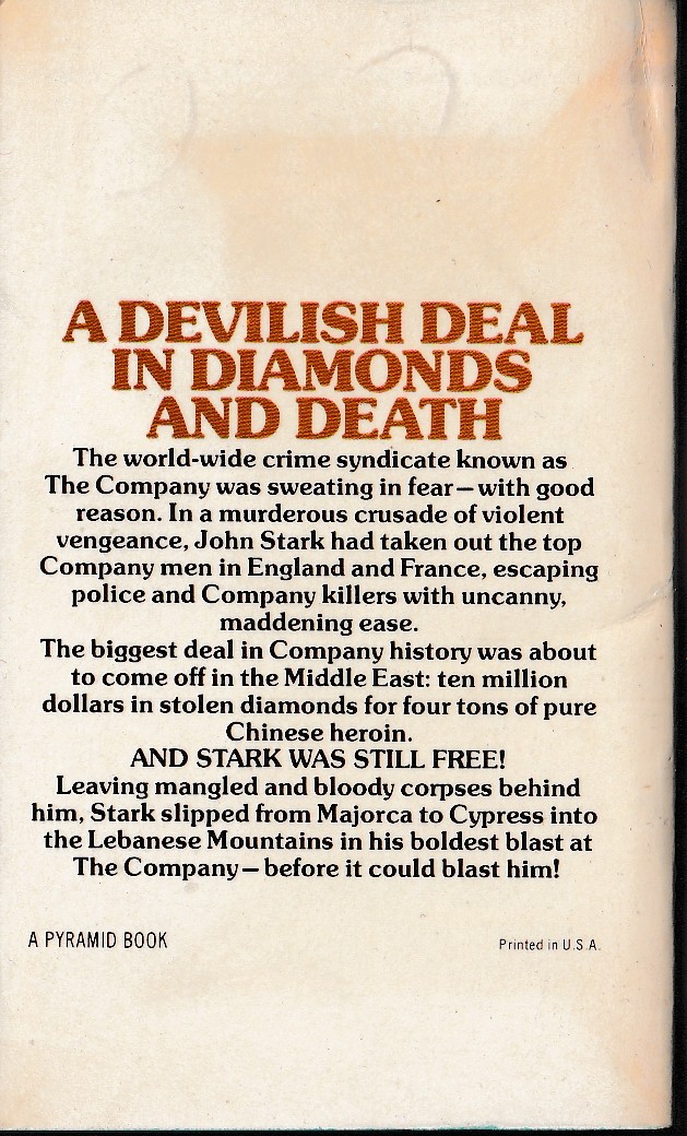 Joseph Hedges  STARK 3: THE CHINESE COFFIN magnified rear book cover image