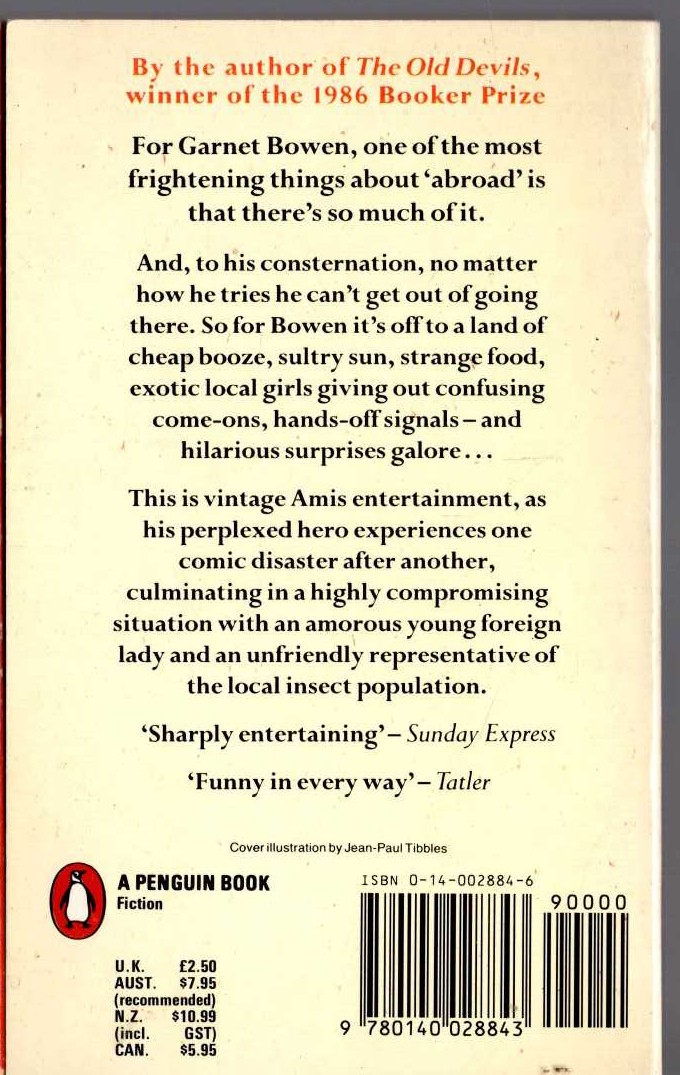 Kingsley Amis  I-LIKE IT HERE magnified rear book cover image