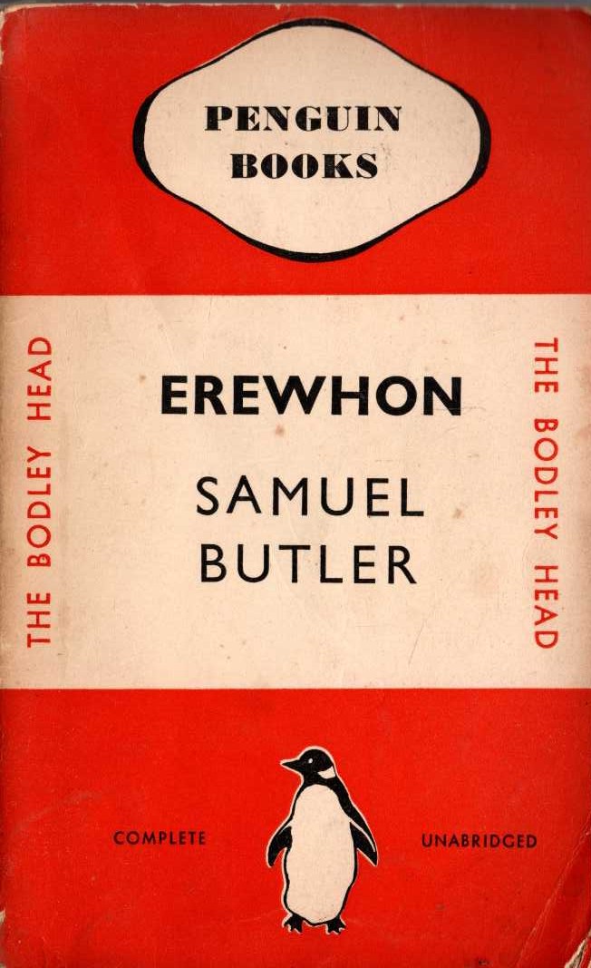 Samuel Butler  EREWHON front book cover image