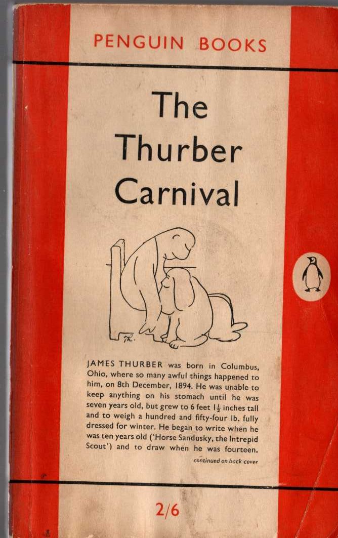 James Thurber  THE THURBER CARNIVAL front book cover image