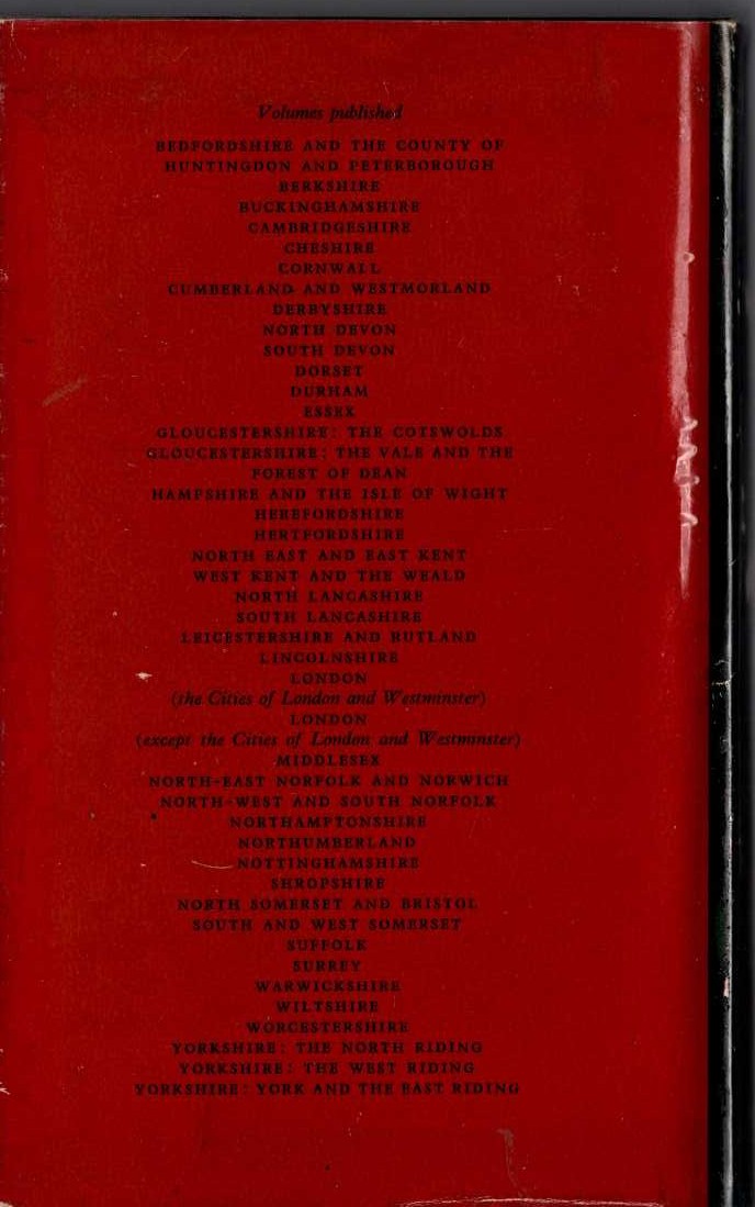 SUSSEX (Buildings of England) magnified rear book cover image