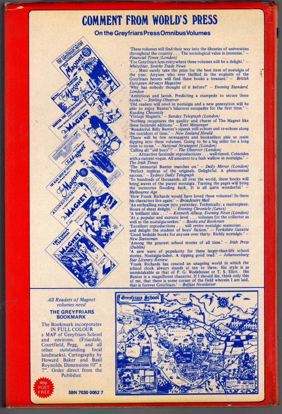 A BARGAIN FOR BUNTER magnified rear book cover image