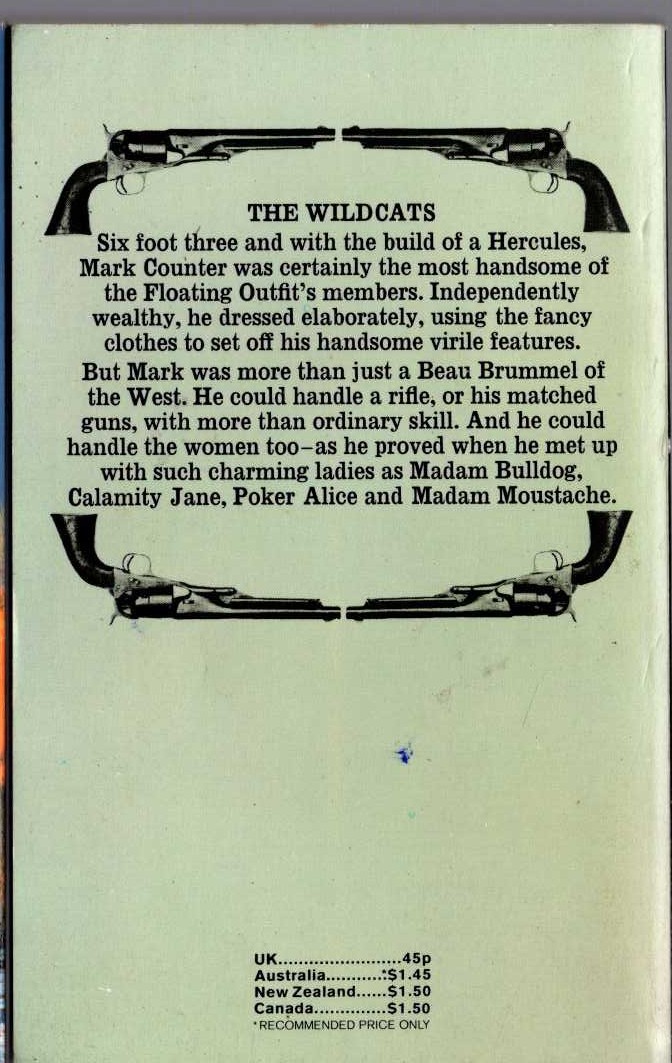 J.T. Edson  THE WILDCATS magnified rear book cover image