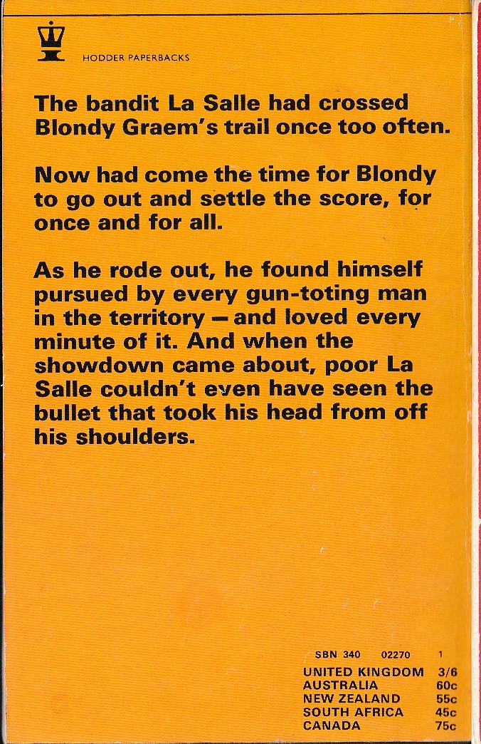 Max Brand  TRAGEDY TRAIL magnified rear book cover image