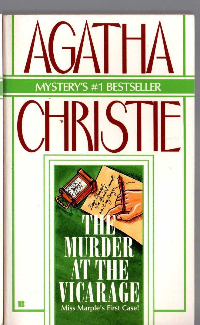 Agatha Christie  THE MURDER AT THE VICARAGE front book cover image