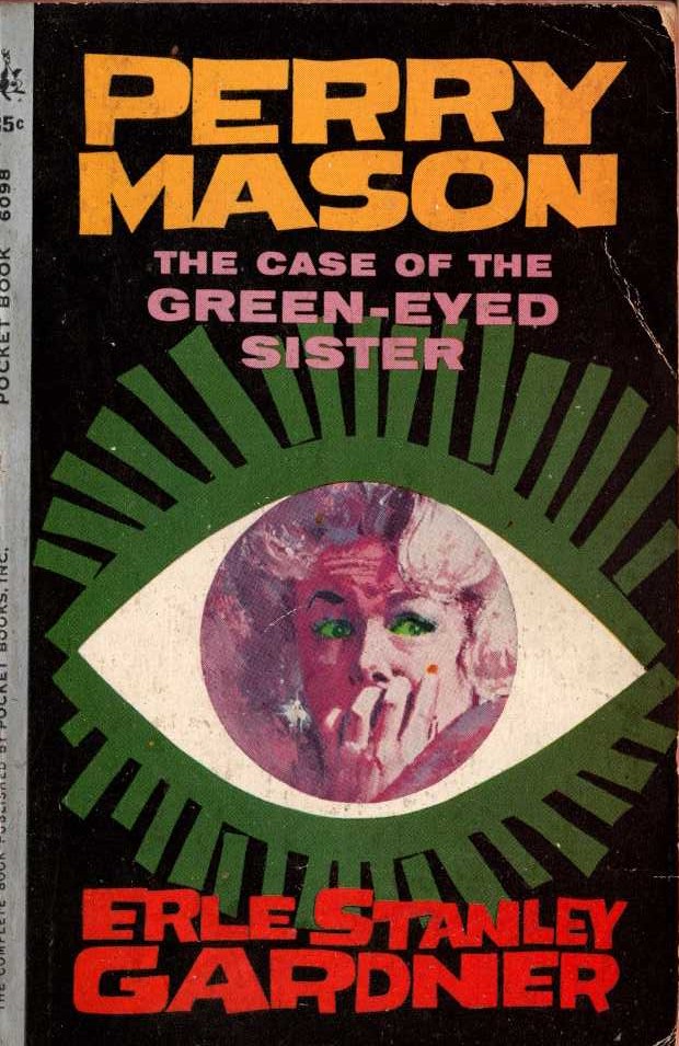 Erle Stanley Gardner  THE CASE OF THE GREEN-EYED SISTER front book cover image
