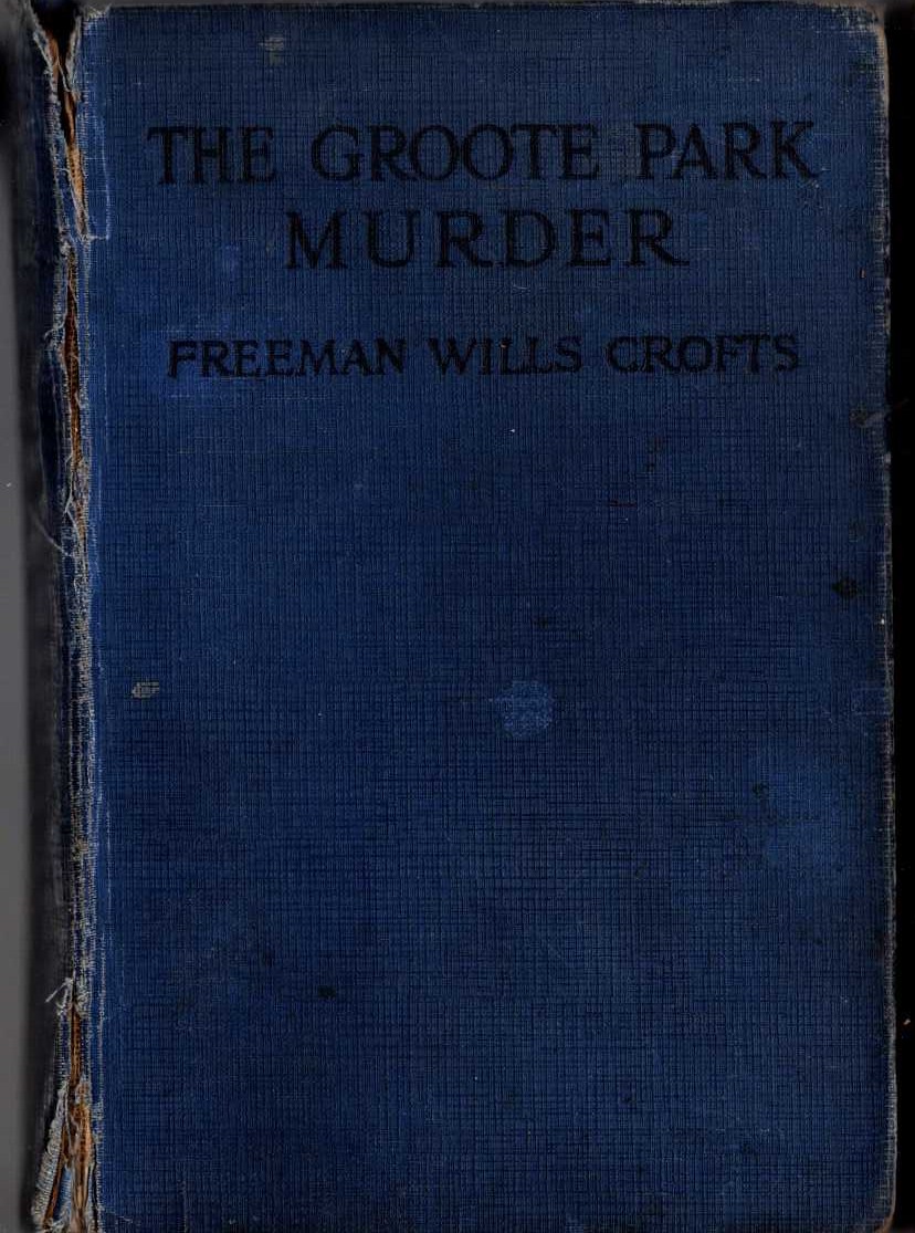 THE GROOTE PARK MURDER front book cover image