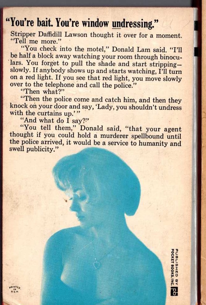 A.A. Fair  BACHELORS GET LONELY magnified rear book cover image