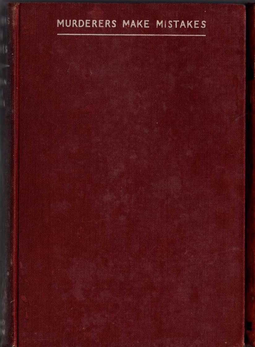 MURDERERS MAKE MISTAKES front book cover image