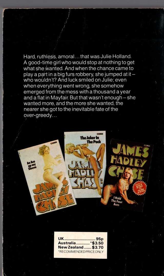 James Hadley Chase  THE PAW IN THE BOTTLE magnified rear book cover image
