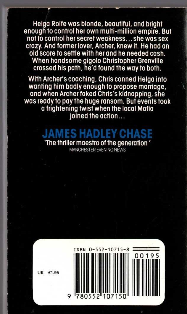 James Hadley Chase  I-HOLD THE FOUR ACES magnified rear book cover image