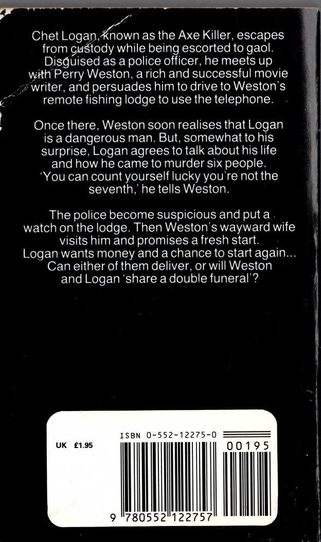 James Hadley Chase  WE'LL SHARE A DOUBLE FUNERAL magnified rear book cover image