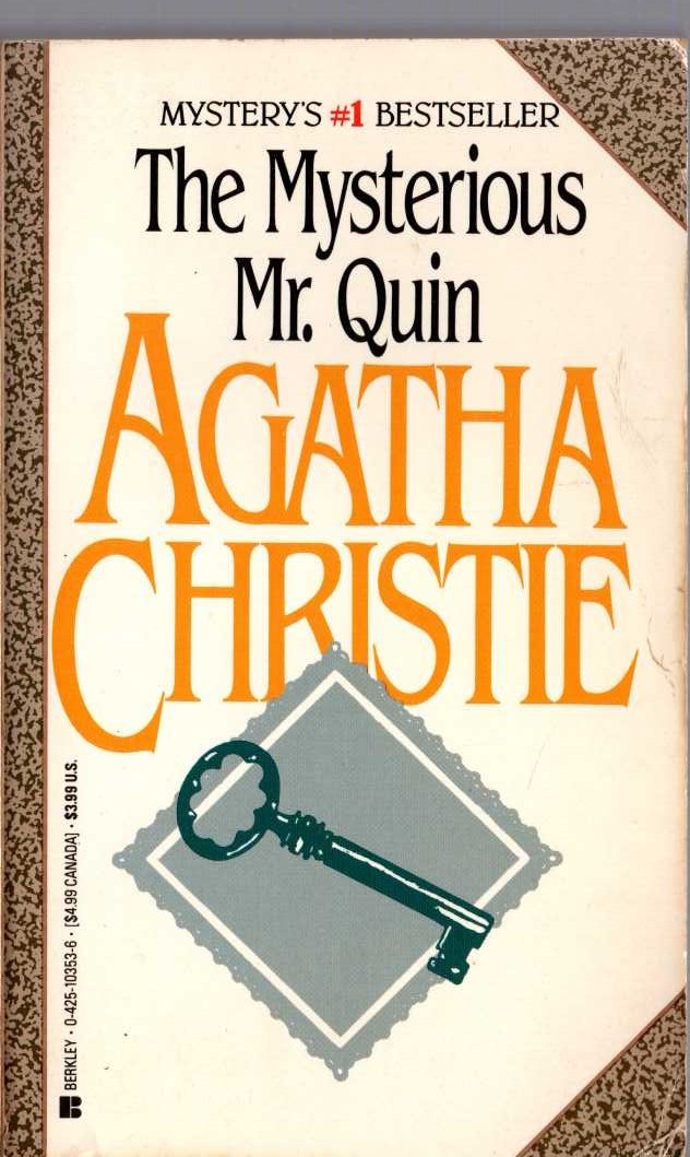 Agatha Christie  THE MYSTERIOUS MR QUIN front book cover image