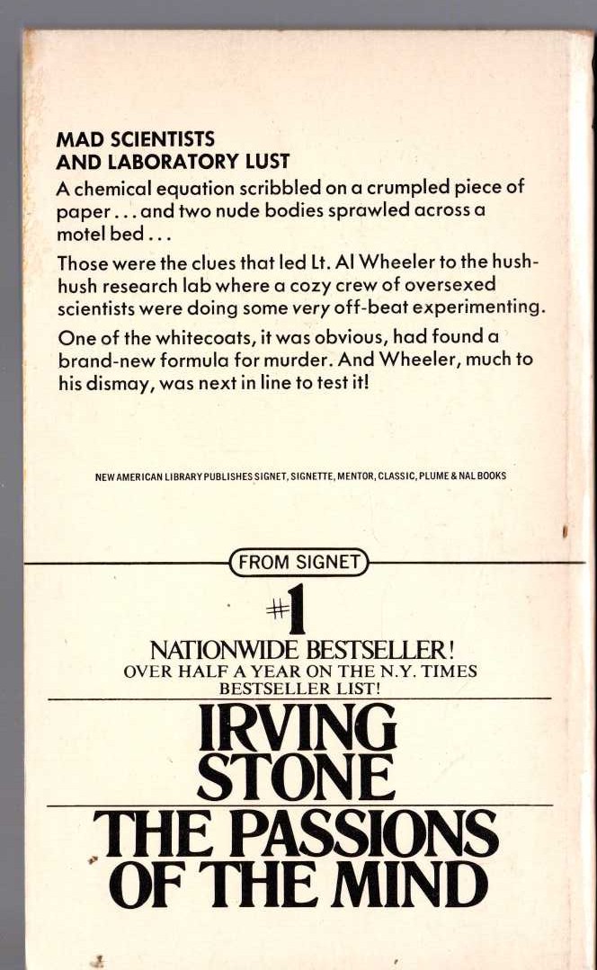Carter Brown  THE ASEPTIC MURDERS magnified rear book cover image