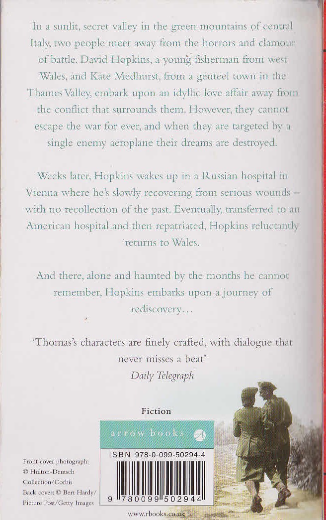Leslie Thomas  SOLDIERS AND LOVERS magnified rear book cover image