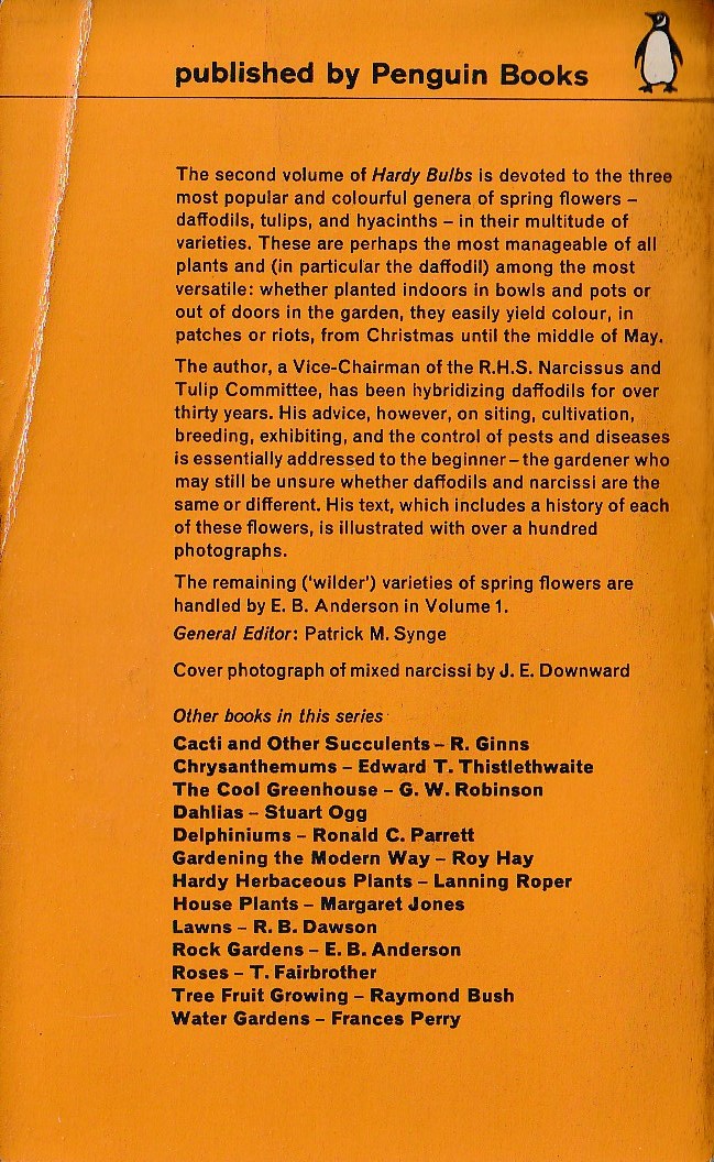 Cyril F. Coleman  HARDY BULBS 2 magnified rear book cover image