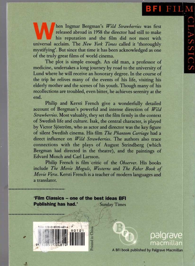 WILD STRAWBERRIES magnified rear book cover image