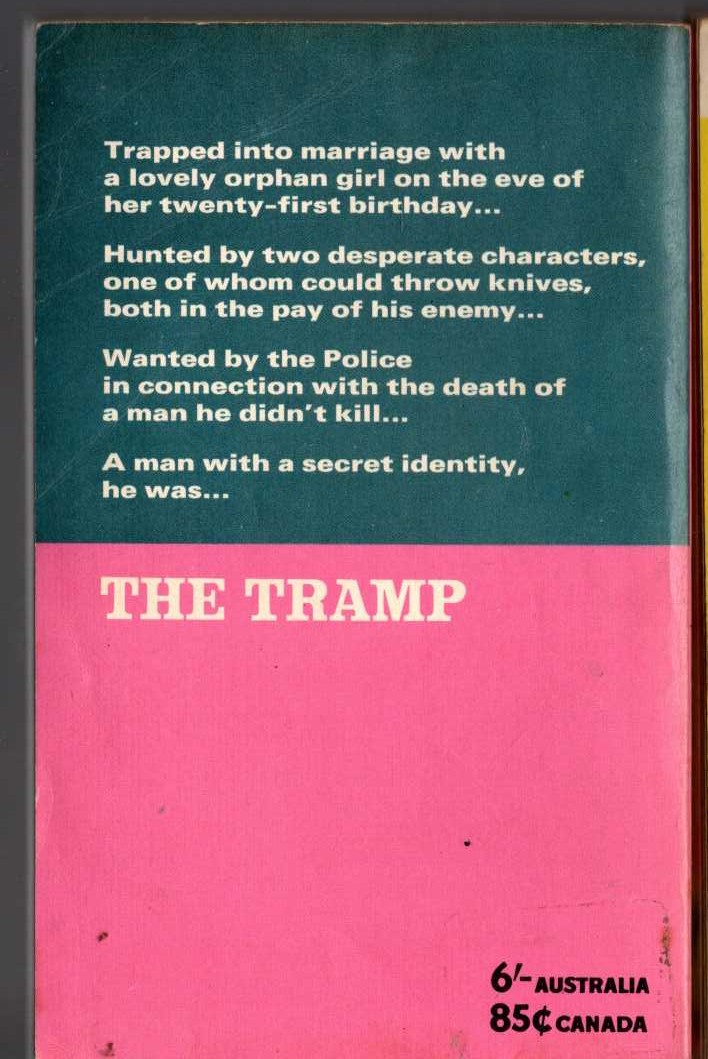 Edgar Wallace  THE TRAMP magnified rear book cover image