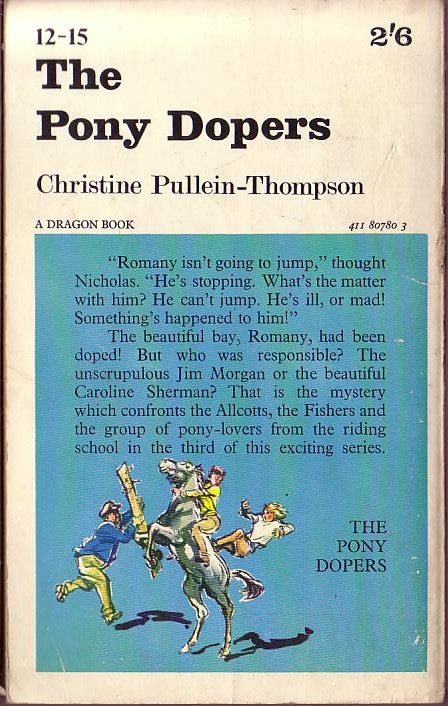 Christine Pullein-Thompson  THE PONY DOPERS magnified rear book cover image