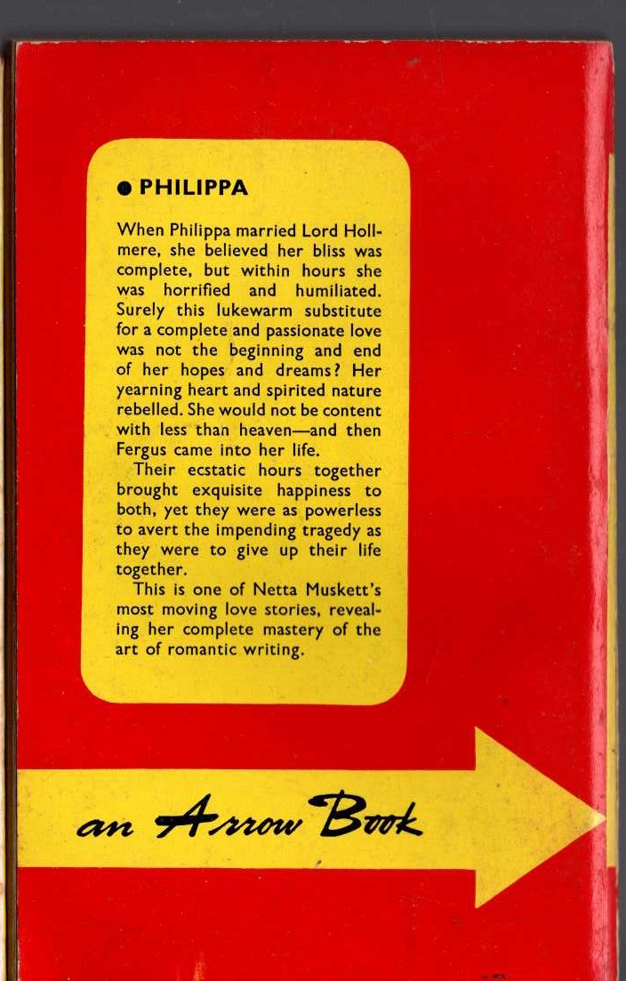 Netta Muskett  PHILIPPA magnified rear book cover image