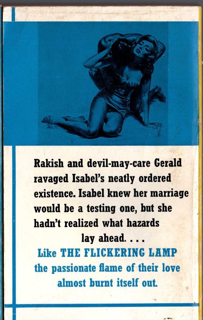 Netta Muskett  THE FLICKERING LAMP magnified rear book cover image