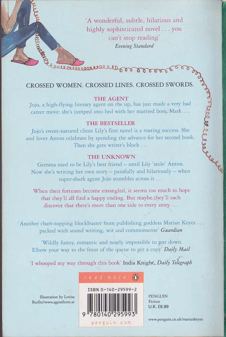Marian Keyes  THE OTHER SIDE OF THE STORY magnified rear book cover image