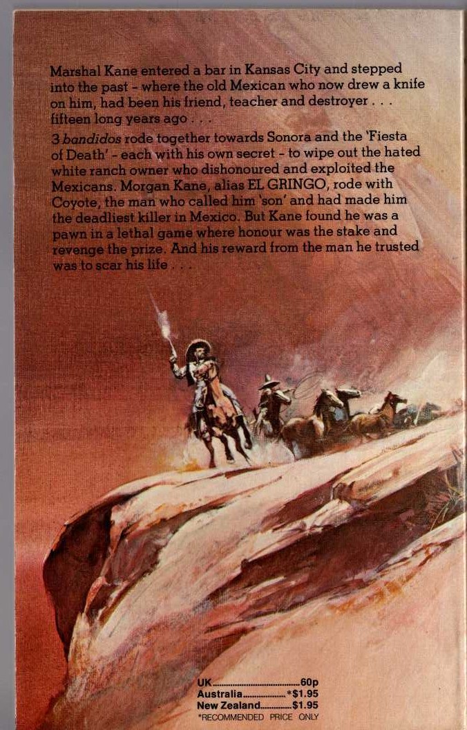 Louis Masterson  EL GRINGO'S REVENGE magnified rear book cover image