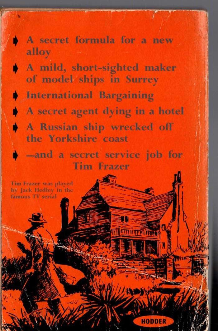 Francis Durbridge  THE WORLD OF TIM FRAZER (TV tie-in) magnified rear book cover image