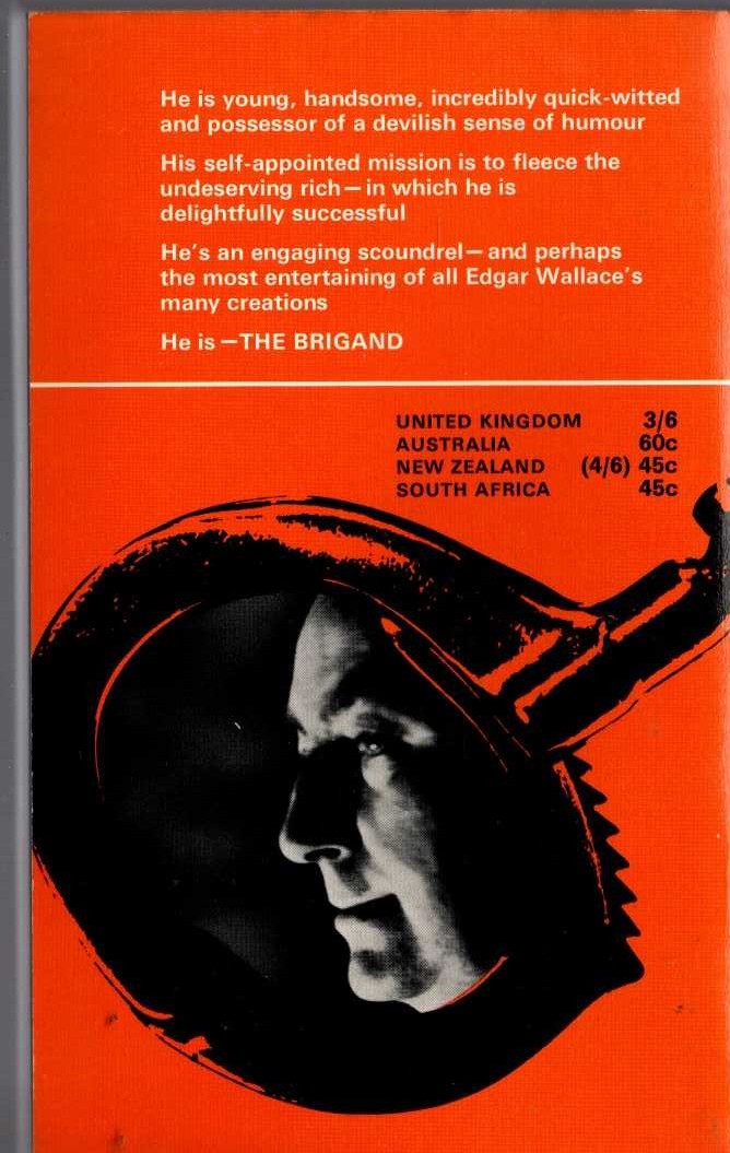 Edgar Wallace  THE BRIGAND magnified rear book cover image