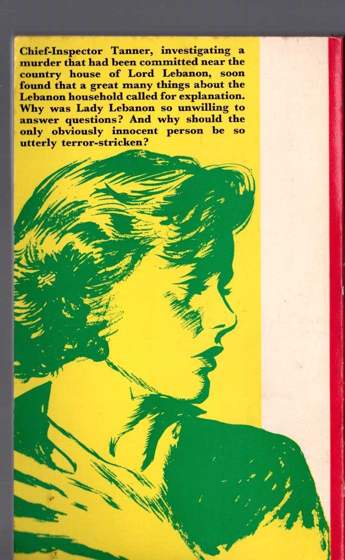 Edgar Wallace  THE FRIGHTENED LADY magnified rear book cover image