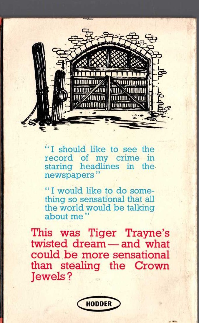 Edgar Wallace  THE TRAITOR'S GATE magnified rear book cover image