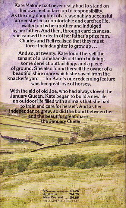 Joyce Stranger  THE JANUARY QUEEN magnified rear book cover image
