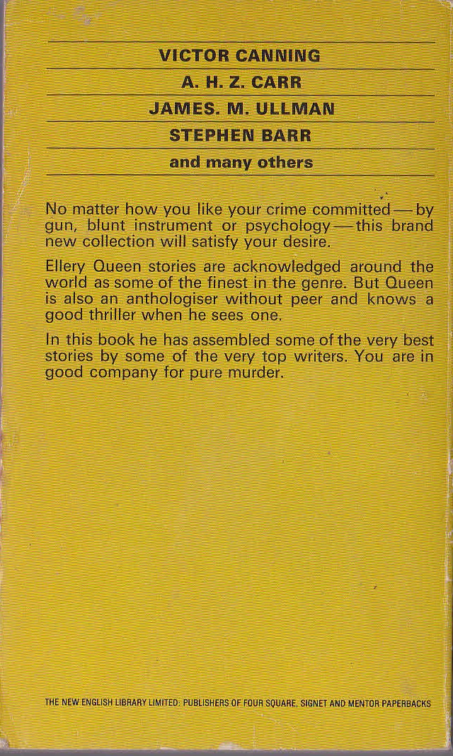Ellery Queen  THE MOST WANTED MAN IN THE WORLD magnified rear book cover image